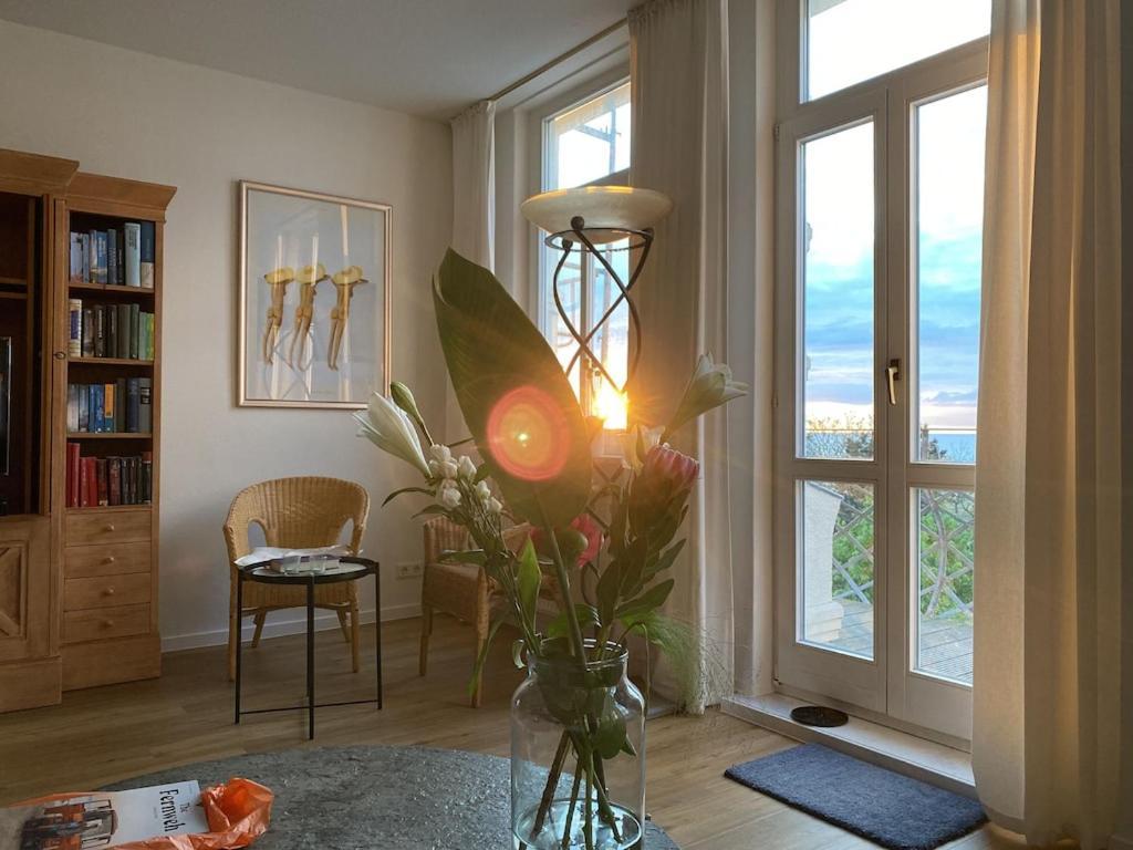 Villa Seeblick Warnemuende - Fewo Mit Meerblick Und Balkon Direkt Am Strand Fuer 2-4 Pers Rostock Eksteriør billede